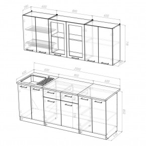 Кухонный гарнитур Ника ультра 2000 в Лесном - lesnoy.mebel24.online | фото 2