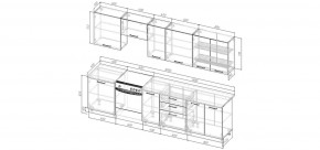 Кухонный гарнитур Смоки 3000 (Стол. 26мм) в Лесном - lesnoy.mebel24.online | фото 2