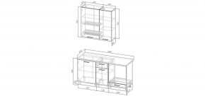 Кухонный гарнитур Старое Дерево 1600 h950 (Стол. 38мм) в Лесном - lesnoy.mebel24.online | фото 2