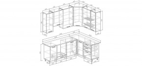 Кухонный гарнитур Старое Дерево 2200*1600 h950 (Стол. 38мм) в Лесном - lesnoy.mebel24.online | фото 2