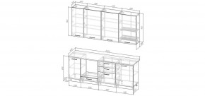 Кухонный гарнитур Старое Дерево 2200 h950 (Стол. 38мм) в Лесном - lesnoy.mebel24.online | фото 2