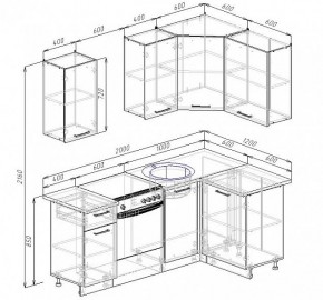 Кухонный гарнитур угловой Графика 2000х1200 (Стол. 38мм) в Лесном - lesnoy.mebel24.online | фото 2