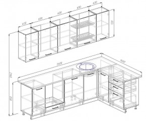 Кухонный гарнитур угловой Графика 2600х1600 (Стол. 26мм) в Лесном - lesnoy.mebel24.online | фото 2