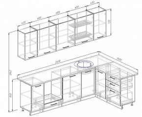 Кухонный гарнитур угловой Графика 2600х1600 (Стол. 38мм) в Лесном - lesnoy.mebel24.online | фото 2