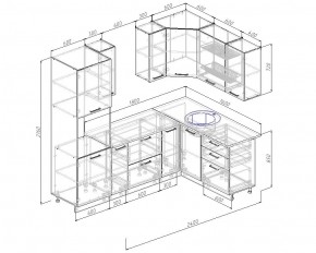 Кухонный гарнитур угловой Жемчуг 2400х1600 (Стол. 26мм) в Лесном - lesnoy.mebel24.online | фото 2