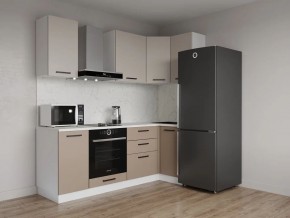 Кухонный гарнитур угловой Каппучино 2200*1000 (Стол. 38мм) в Лесном - lesnoy.mebel24.online | фото