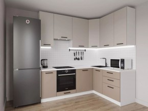Кухонный гарнитур угловой Каппучино 2200*1600 h 950 (Стол. 26мм) в Лесном - lesnoy.mebel24.online | фото
