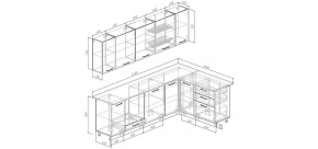 Кухонный гарнитур угловой Капри 2600х1600 (Стол. 26мм) в Лесном - lesnoy.mebel24.online | фото