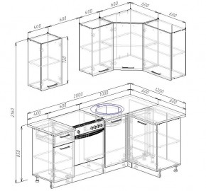 Кухонный гарнитур угловой Латте 2000х1200 (Стол. 38мм) в Лесном - lesnoy.mebel24.online | фото 2