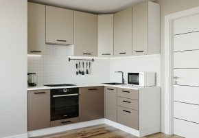 Кухонный гарнитур угловой Латте 2200х1600 (Стол. 38мм) в Лесном - lesnoy.mebel24.online | фото