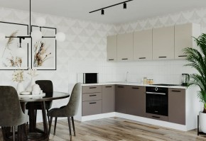 Кухонный гарнитур угловой Латте 2600х1600 (Стол. 26мм) в Лесном - lesnoy.mebel24.online | фото