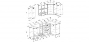 Кухонный гарнитур угловой Санторини 2200*1000 (Стол. 38мм) в Лесном - lesnoy.mebel24.online | фото 2