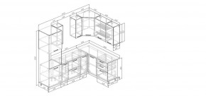 Кухонный гарнитур угловой Смоки 2400*1600 (Стол. 38мм) в Лесном - lesnoy.mebel24.online | фото 2