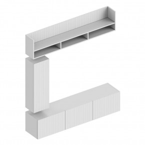 КВИНТА Гостиная (модульная) белый в Лесном - lesnoy.mebel24.online | фото 2