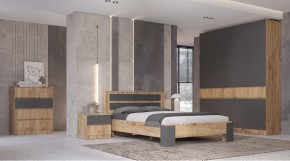 ЛЕНОРА Спальный гарнитур (модульный) графит в Лесном - lesnoy.mebel24.online | фото