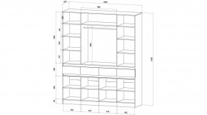 ЛЕНОРА Спальный гарнитур (модульный) графит в Лесном - lesnoy.mebel24.online | фото 9