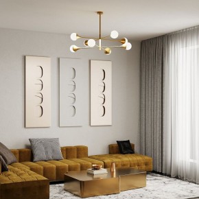 Люстра на штанге Eurosvet Calyx 60168/8 латунь в Лесном - lesnoy.mebel24.online | фото 4
