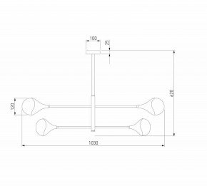 Люстра на штанге Eurosvet Calyx 60168/8 латунь в Лесном - lesnoy.mebel24.online | фото 5