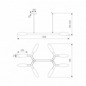 Люстра на штанге Eurosvet Covalent 30180 черный в Лесном - lesnoy.mebel24.online | фото 3