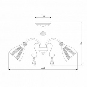 Люстра на штанге Eurosvet Floranse 30155/5 античная бронза в Лесном - lesnoy.mebel24.online | фото 3