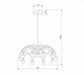 Люстра на штанге Eurosvet Ragno 90030/10 LED золото в Лесном - lesnoy.mebel24.online | фото 5