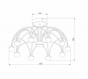 Люстра на штанге Eurosvet Ragno 90031/10 LED золото в Лесном - lesnoy.mebel24.online | фото 5