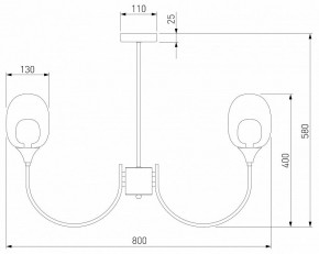 Люстра на штанге Eurosvet Spritz 70217/8 латунь в Лесном - lesnoy.mebel24.online | фото 5