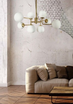 Люстра на штанге Maytoni Erich MOD221-PL-08-G в Лесном - lesnoy.mebel24.online | фото 4