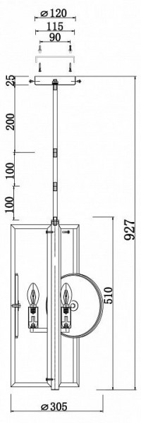 Люстра на штанге Maytoni Marmo MOD099PL-03G в Лесном - lesnoy.mebel24.online | фото 4