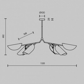Люстра на штанге Maytoni Organic MOD225PL-06B в Лесном - lesnoy.mebel24.online | фото 4