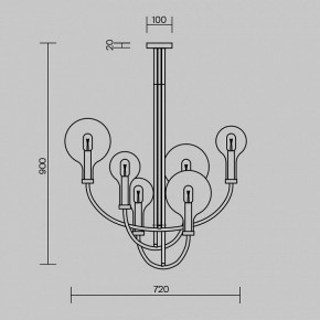 Люстра на штанге Maytoni Status MOD333PL-06BS в Лесном - lesnoy.mebel24.online | фото 3