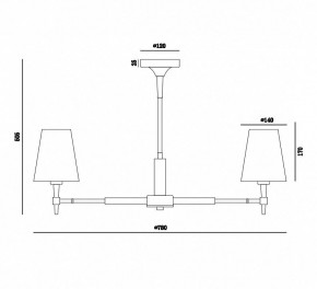 Люстра на штанге Maytoni Zaragoza H001CL-05BS в Лесном - lesnoy.mebel24.online | фото 6