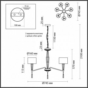 Люстра на штанге Odeon Light Latte 5403/7 в Лесном - lesnoy.mebel24.online | фото 8