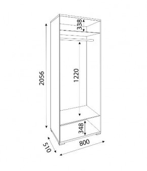 Мармарис (гостиная) М01 Шкаф (2 двери) в Лесном - lesnoy.mebel24.online | фото 2