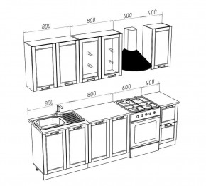 МИЛАНО Кухонный гарнитур 2,0 м Компоновка №1 (Орех) в Лесном - lesnoy.mebel24.online | фото 3