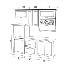 МИЛАНО Кухонный гарнитур 2,0 м Компоновка №3 в Лесном - lesnoy.mebel24.online | фото 6