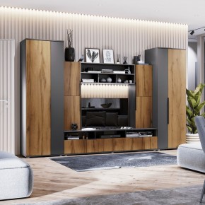 МОНИКА Гостиная 3400 (темно серый) в Лесном - lesnoy.mebel24.online | фото 1