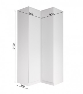 МОРИ МШУ 960.1 Шкаф угловой (белый) в Лесном - lesnoy.mebel24.online | фото 2