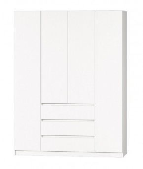 МС "Хилтон" Шкаф №1 1600 (Белый текстурный) в Лесном - lesnoy.mebel24.online | фото 2