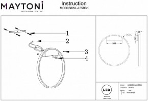 Накладной светильник Maytoni Rim MOD058WL-L35B3K в Лесном - lesnoy.mebel24.online | фото 4