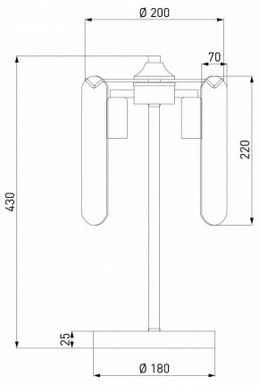 Настольная лампа декоративная Eurosvet Claire 01170/3 золото в Лесном - lesnoy.mebel24.online | фото 3