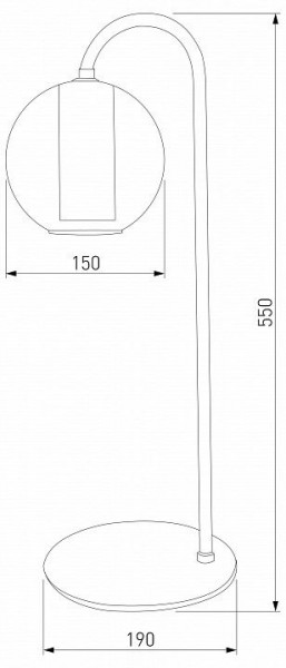 Настольная лампа декоративная Eurosvet Cobble 80508/1 дымчатый в Лесном - lesnoy.mebel24.online | фото 2