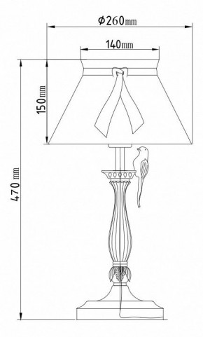 Настольная лампа декоративная Maytoni Bird ARM013-11-W в Лесном - lesnoy.mebel24.online | фото 5