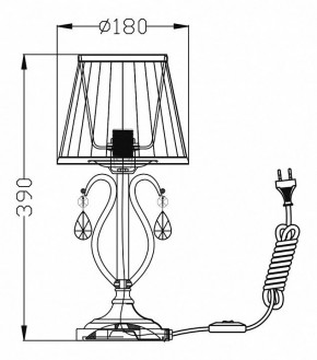 Настольная лампа декоративная Maytoni Brionia ARM172-01-G в Лесном - lesnoy.mebel24.online | фото 2