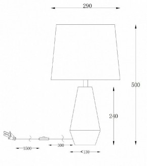 Настольная лампа декоративная Maytoni Calvin Table Z181-TL-01-B в Лесном - lesnoy.mebel24.online | фото 2