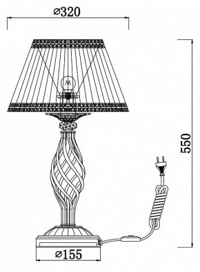 Настольная лампа декоративная Maytoni Grace RC247-TL-01-R в Лесном - lesnoy.mebel24.online | фото 3