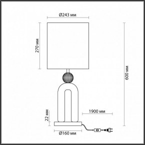 Настольная лампа декоративная Odeon Light Bagel 5410/1T в Лесном - lesnoy.mebel24.online | фото 4