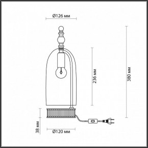 Настольная лампа декоративная Odeon Light Bell 4892/1T в Лесном - lesnoy.mebel24.online | фото 6