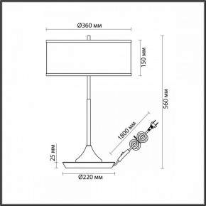 Настольная лампа декоративная Odeon Light Bergi 5064/2T в Лесном - lesnoy.mebel24.online | фото 8