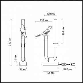 Настольная лампа декоративная Odeon Light Lark 5431/2TL в Лесном - lesnoy.mebel24.online | фото 4